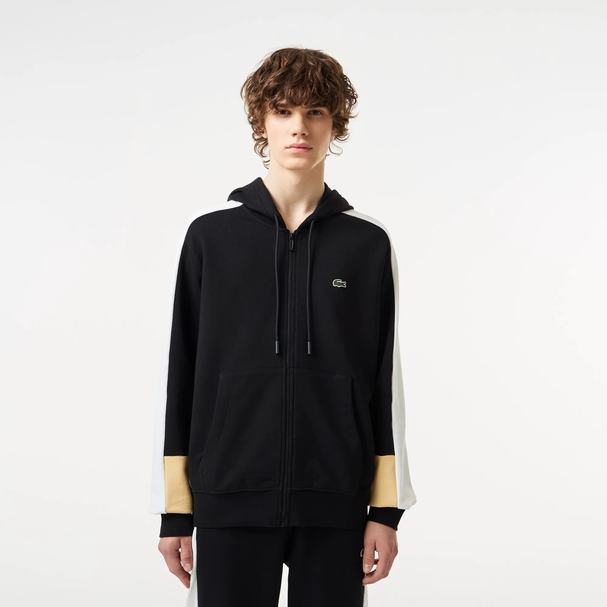 Мужская толстовка Lacoste Colorblock, черный, арт. SH1301T