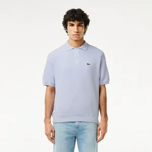 Мужское трикотажное поло Lacoste из органического хлопка, голубой, арт. AH7642