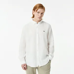 Мужская льняная рубашка Lacoste, белый, арт. CH0426L