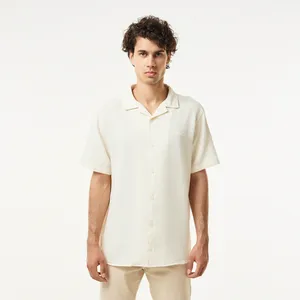 Мужская хлопковая рубашка Lacoste Loose Fit, белый, арт. CH0446