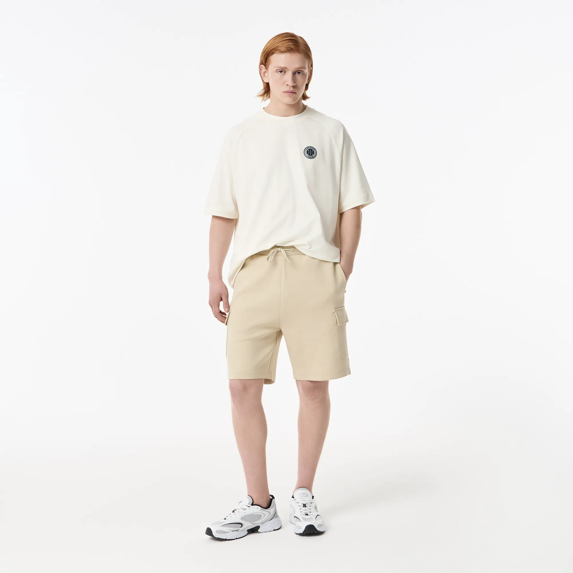 Мужские шорты Lacoste из эластичного хлопка, серый, арт. GH0507