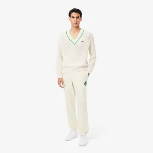 Мужские спортивные брюки Lacoste из органического хлопка, белый, арт. XH9777