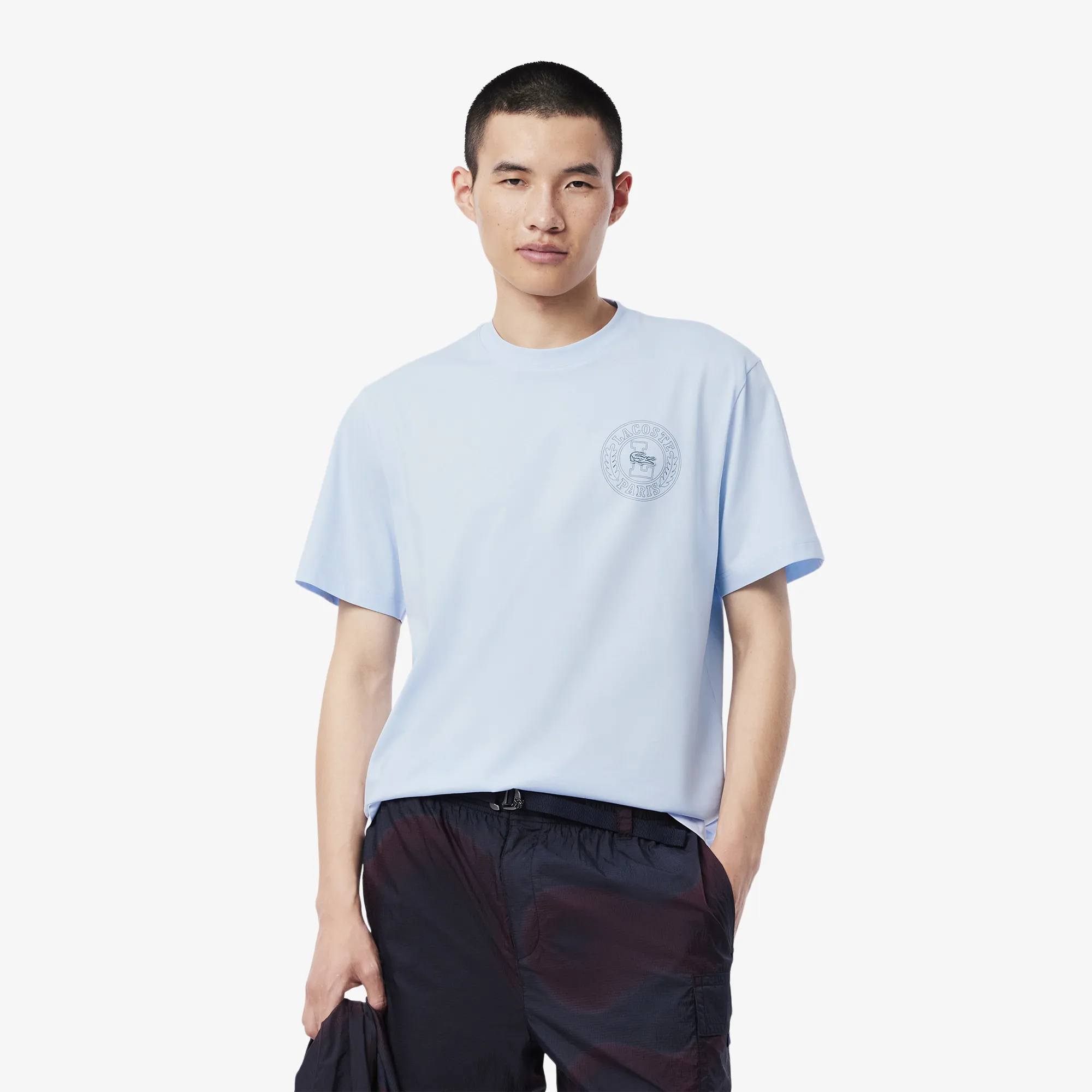 Мужская футболка Lacoste из органического хлопка, голубой, арт. TH0125