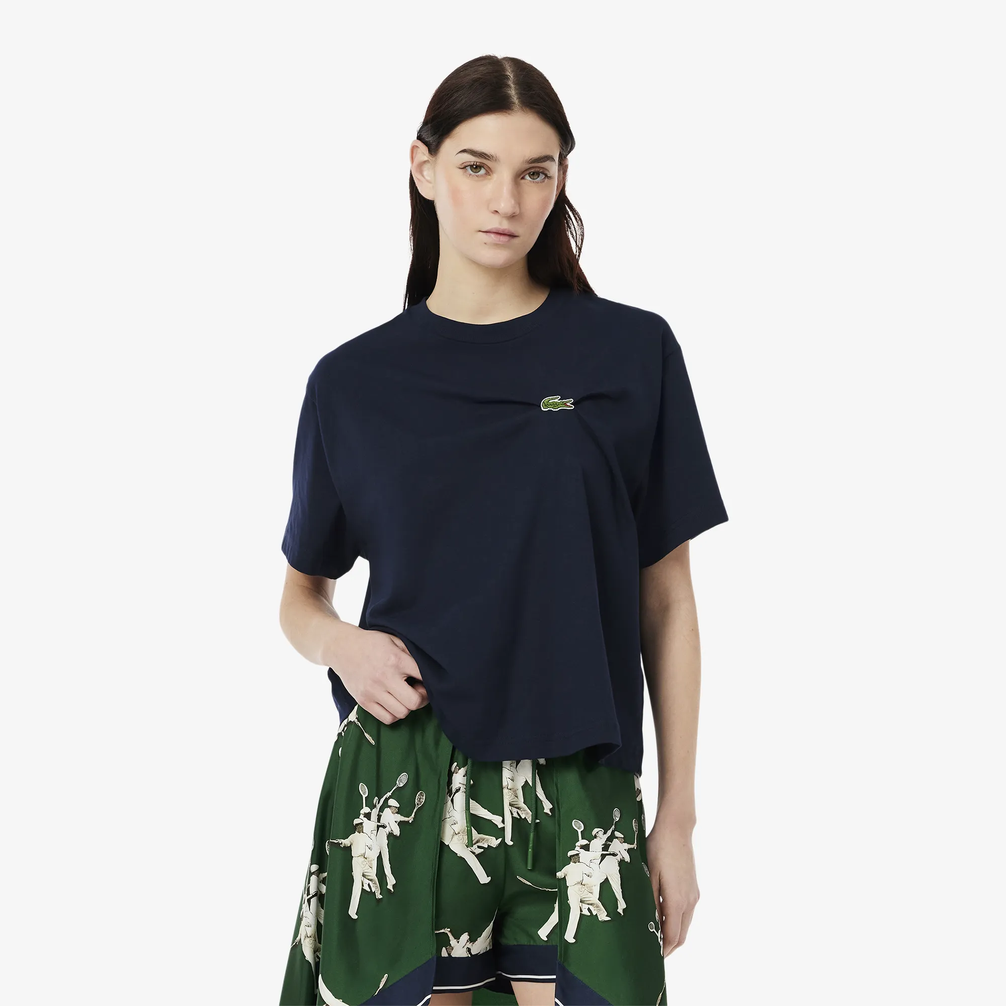 Женская футболка Lacoste из органического хлопка, синий, арт. TF9595