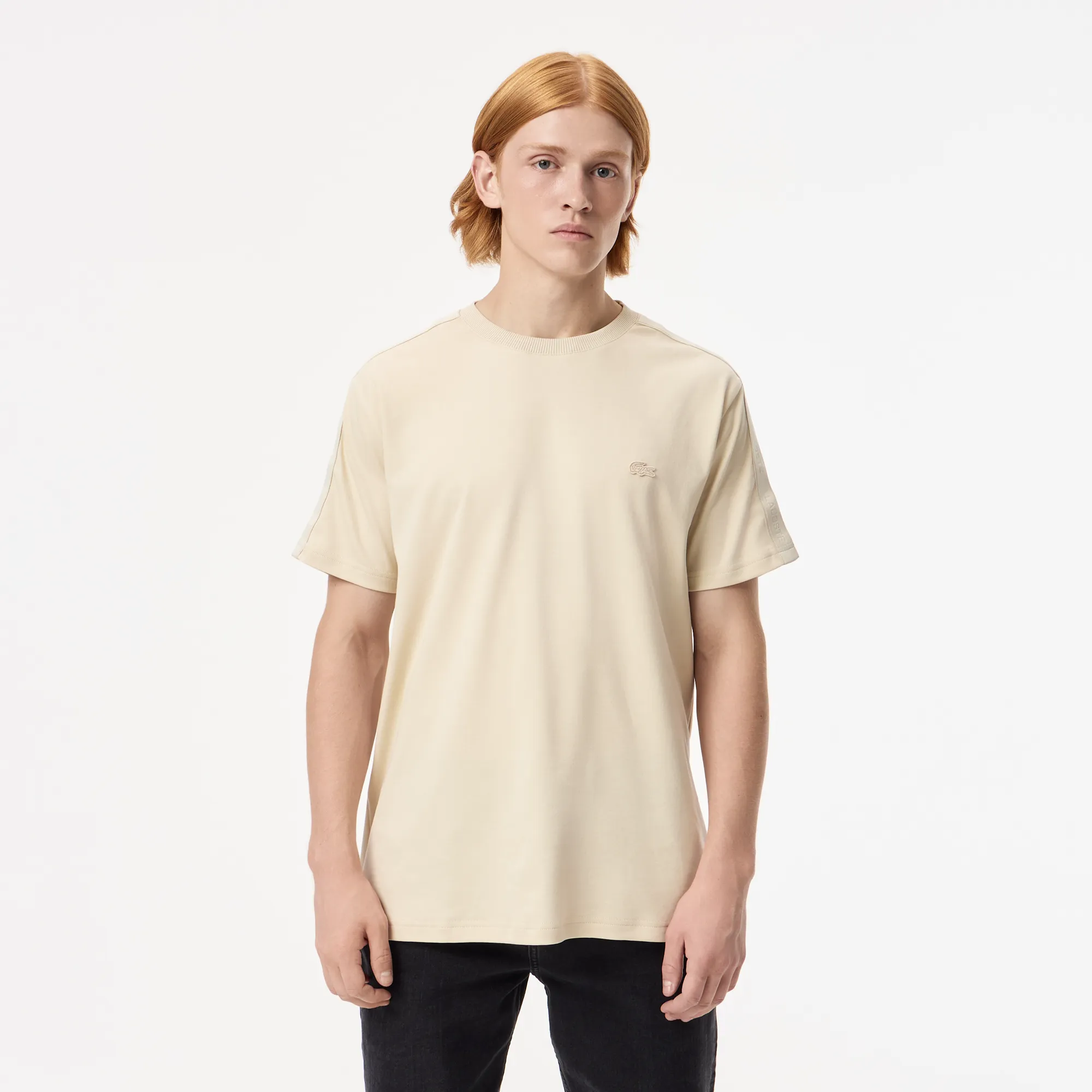 Мужская футболка Lacoste, бежевый, арт. TH2614