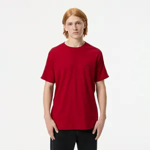 Мужская футболка Lacoste из хлопка, бордовый, арт. TH2614