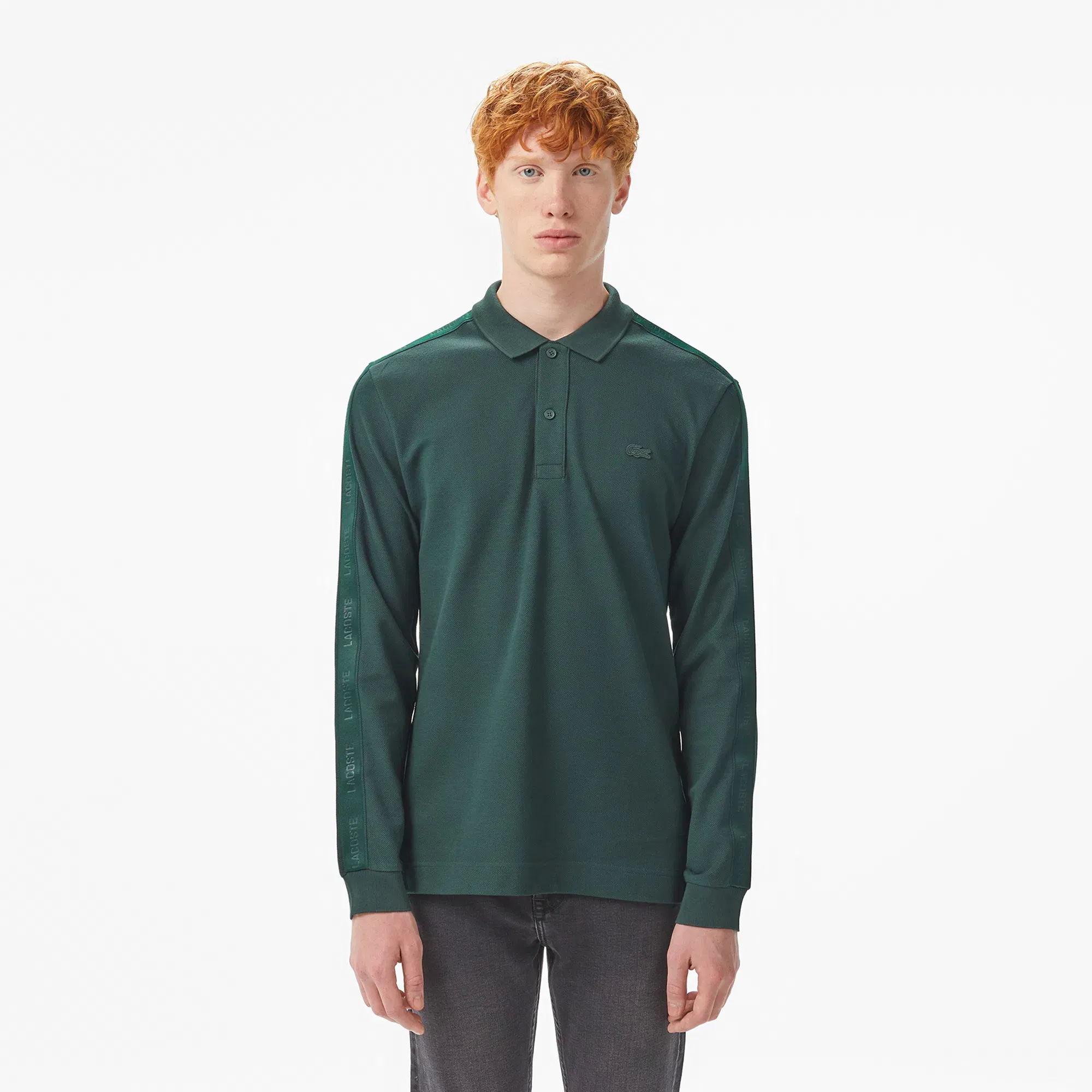 Мужская хлопковая рубашка-поло Lacoste, зеленый, арт. PH2615