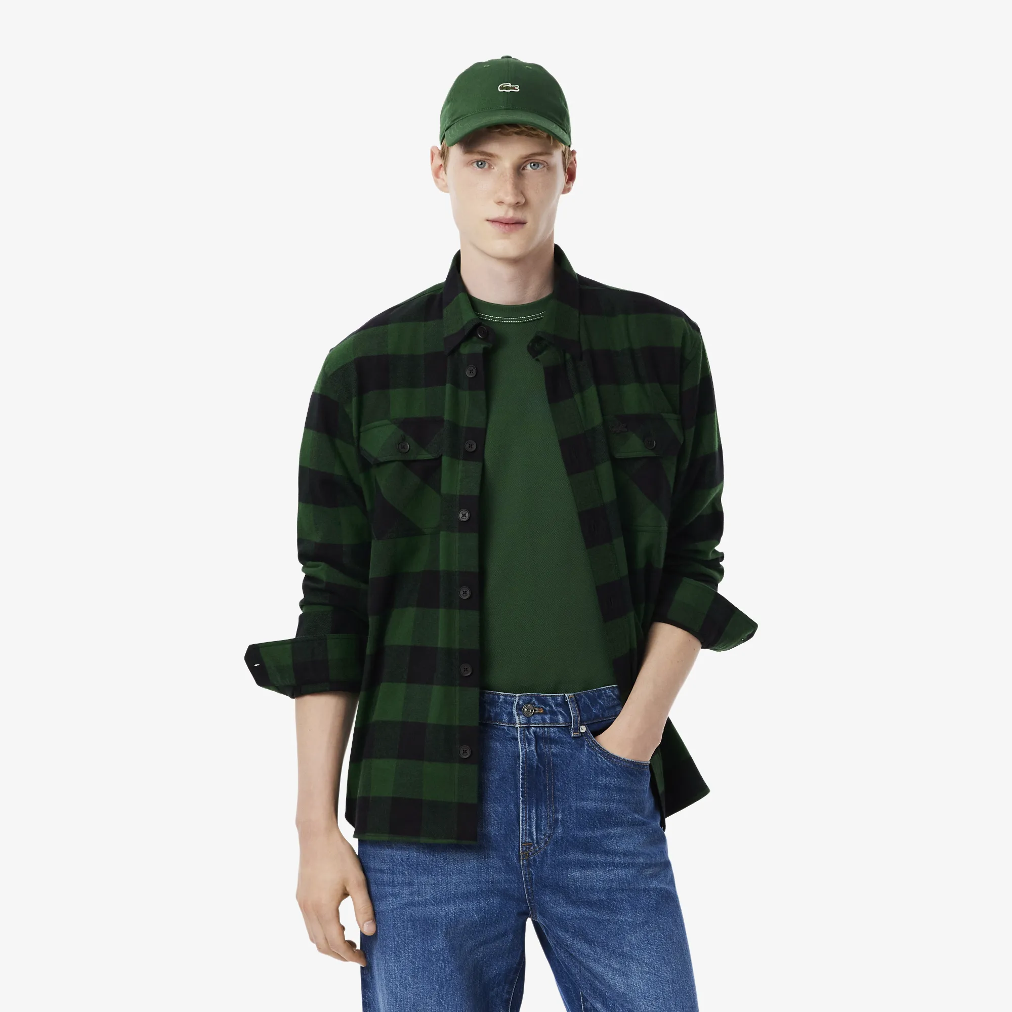 Мужская рубашка Lacoste, зеленый, арт. CH7862