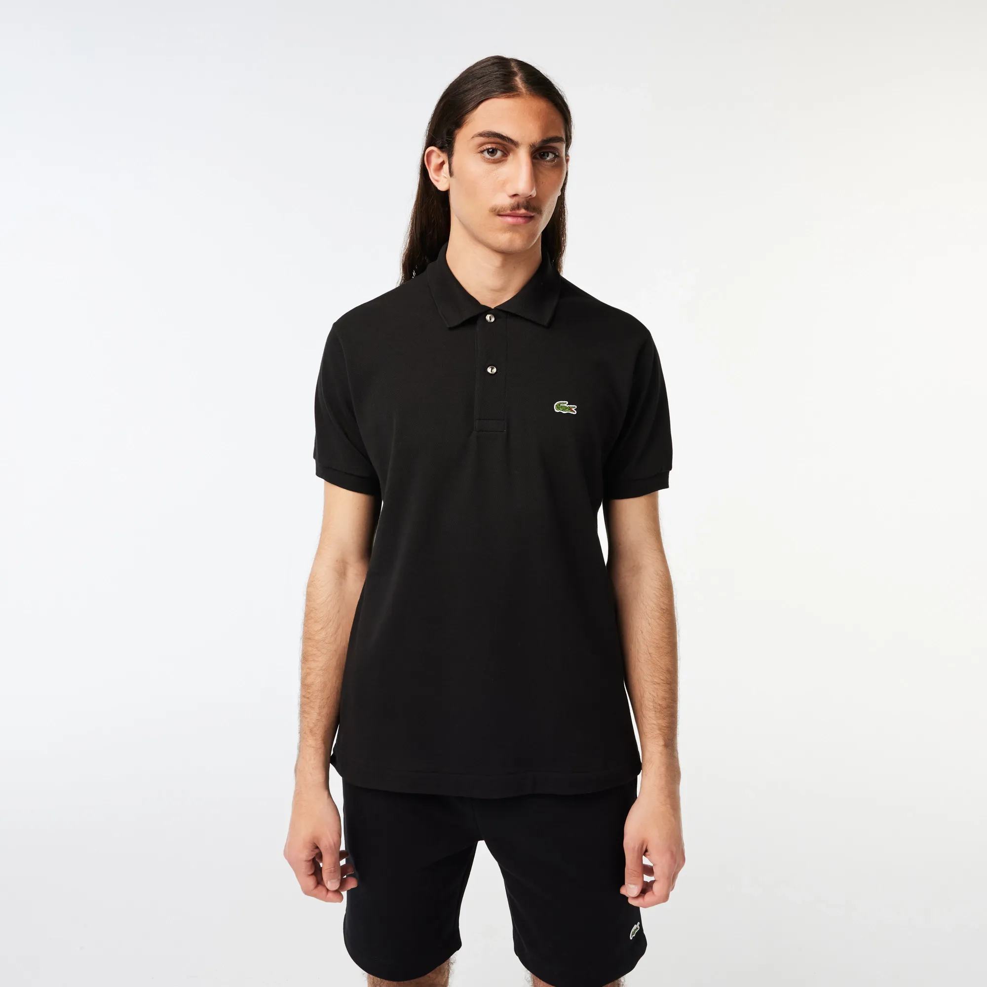 Мужское поло Lacoste Classic Fit, черный, арт. L1212