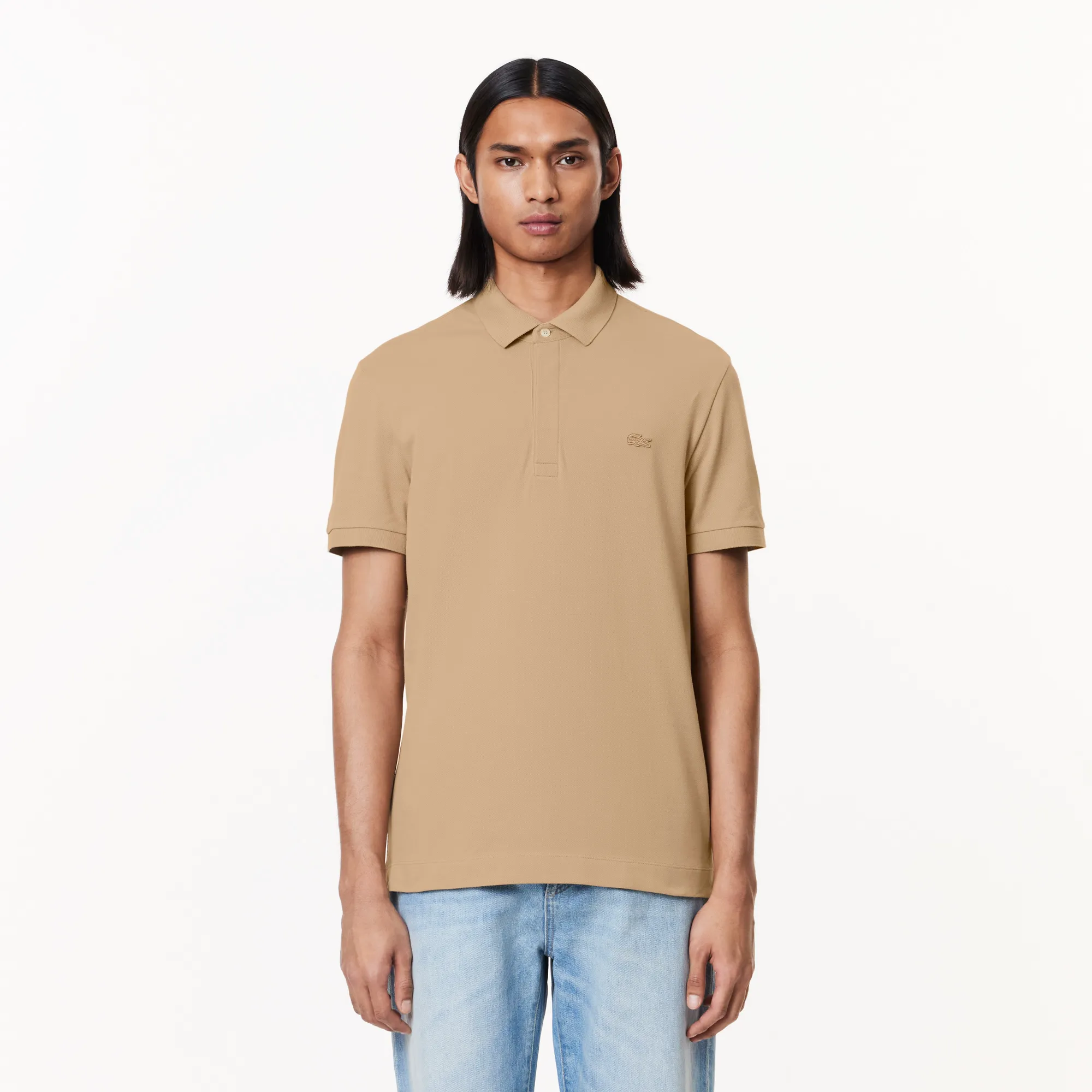 Мужское поло Lacoste PARIS Regular Fit, бежевый, арт. PH5522