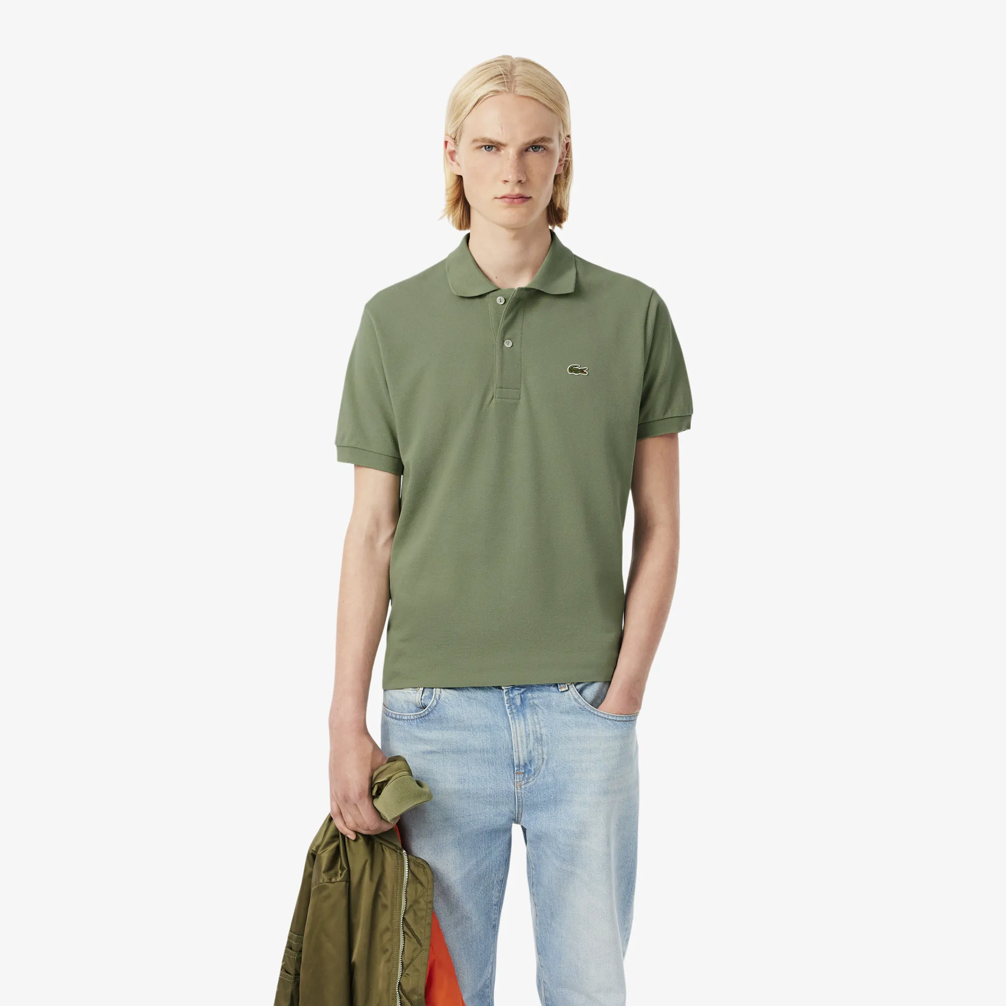 Мужское поло Lacoste Classic Fit, зеленый, арт. L1212