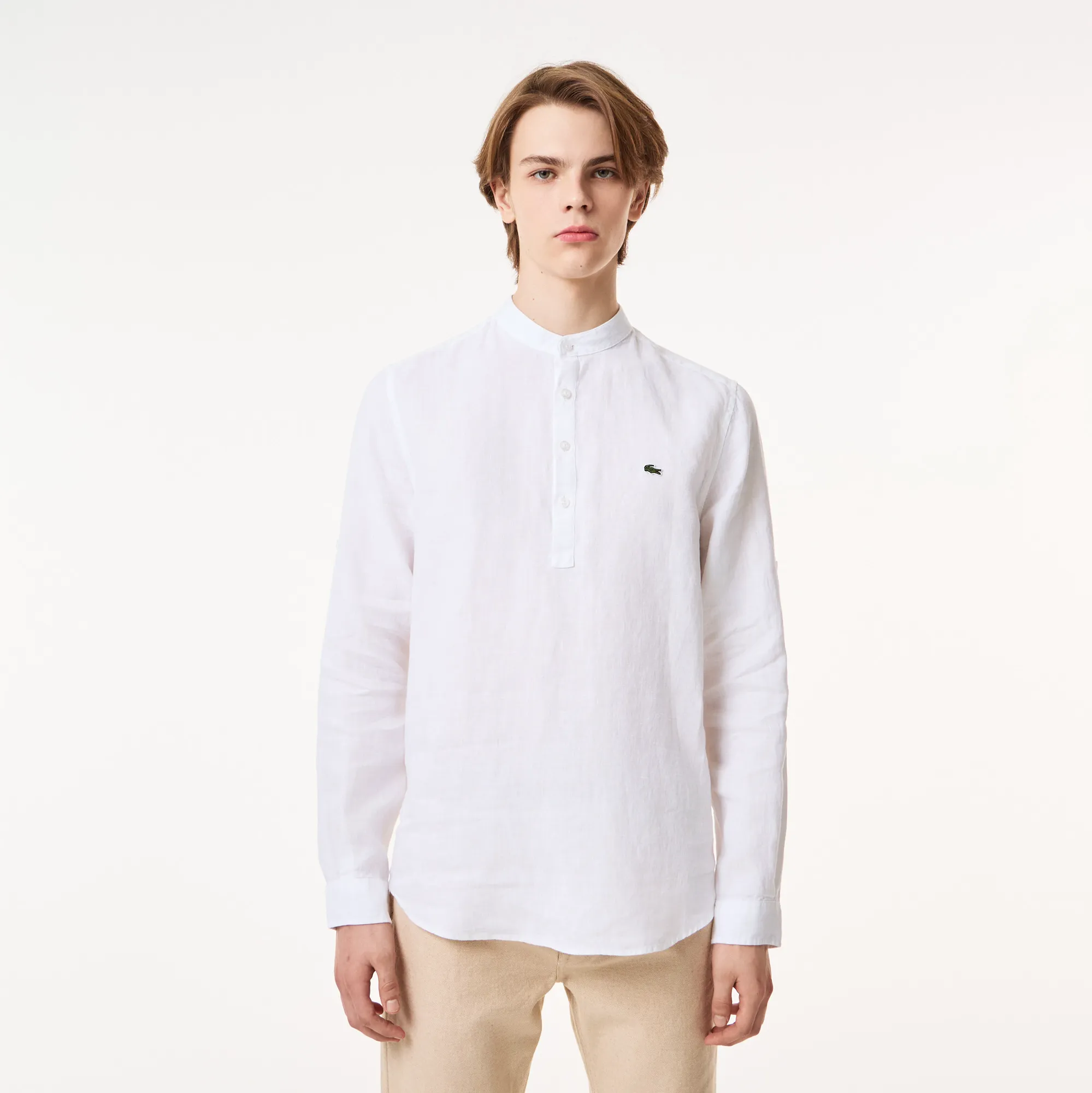 Мужская льняная рубашка Lacoste, белый, арт. CH0492