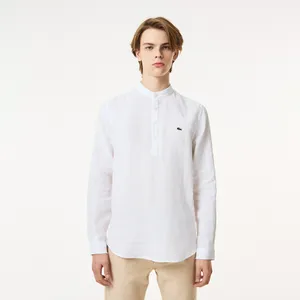 Мужская льняная рубашка Lacoste, белый, арт. CH0492