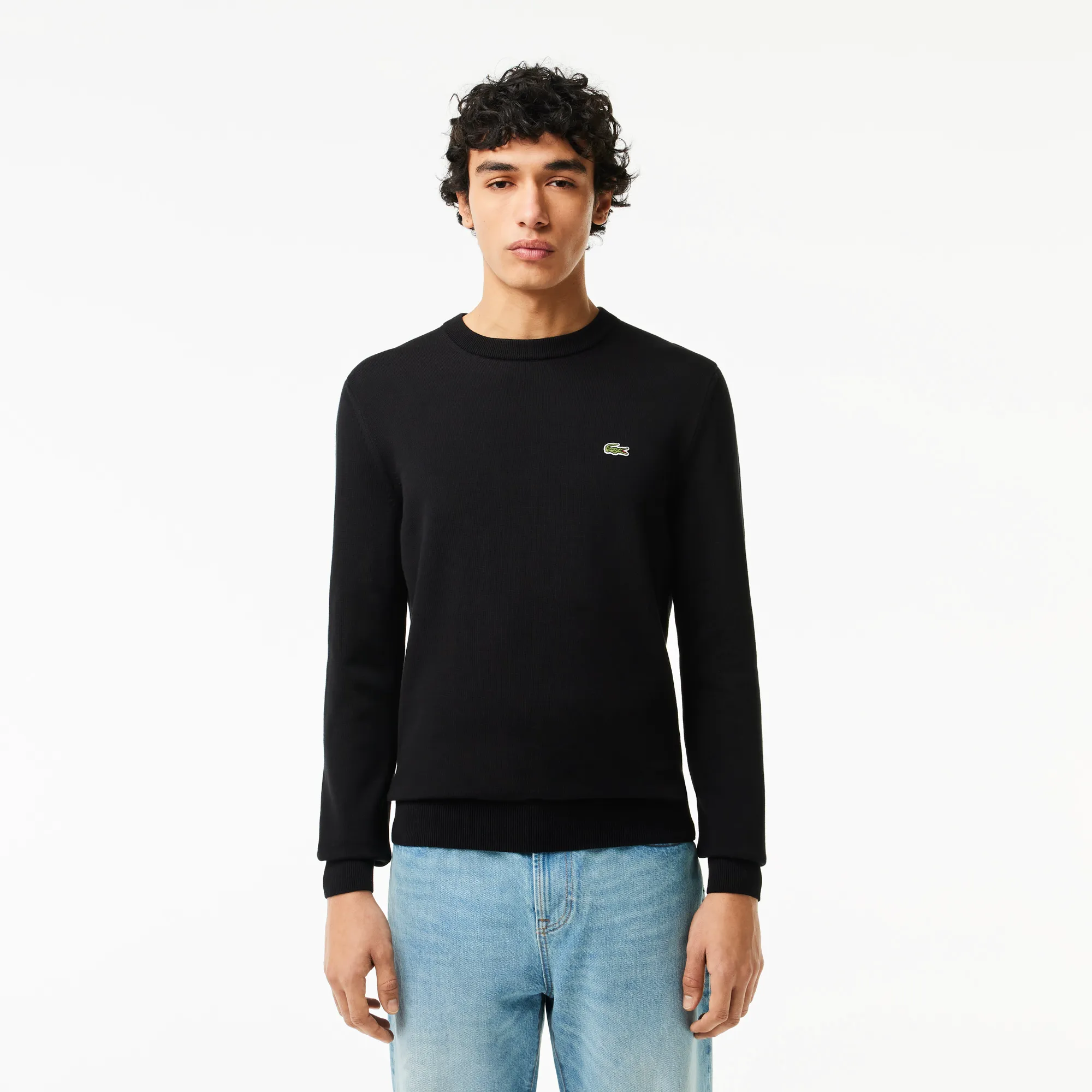 Мужской свитер Lacoste из органического хлопка, черный, арт. AH1985
