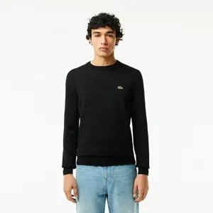 Мужской свитер Lacoste из органического хлопка, черный, арт. AH1985