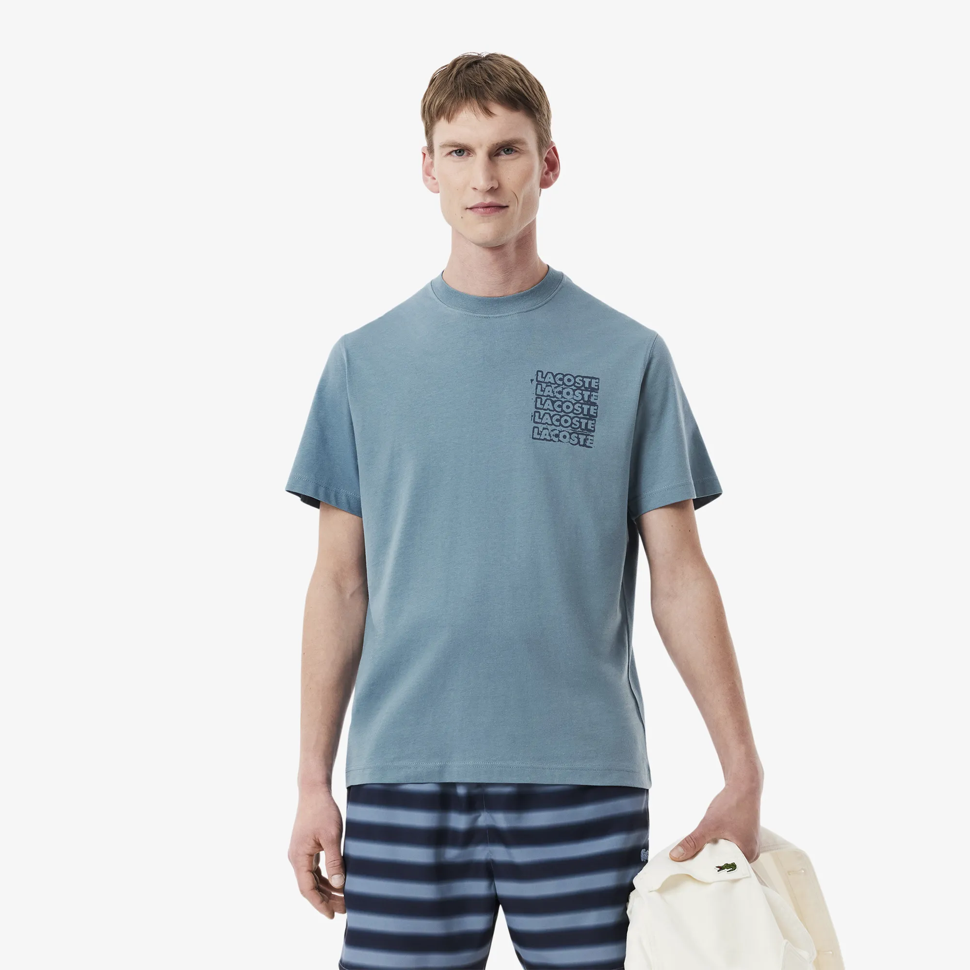 Мужская футболка Lacoste из органического хлопка, синий, арт. TH0288