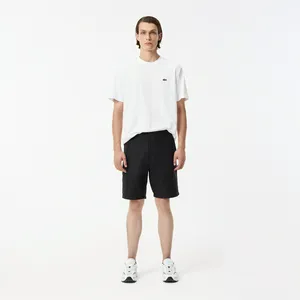 Мужские шорты Lacoste из смеси хлопка и льна, черный, арт. FH0529