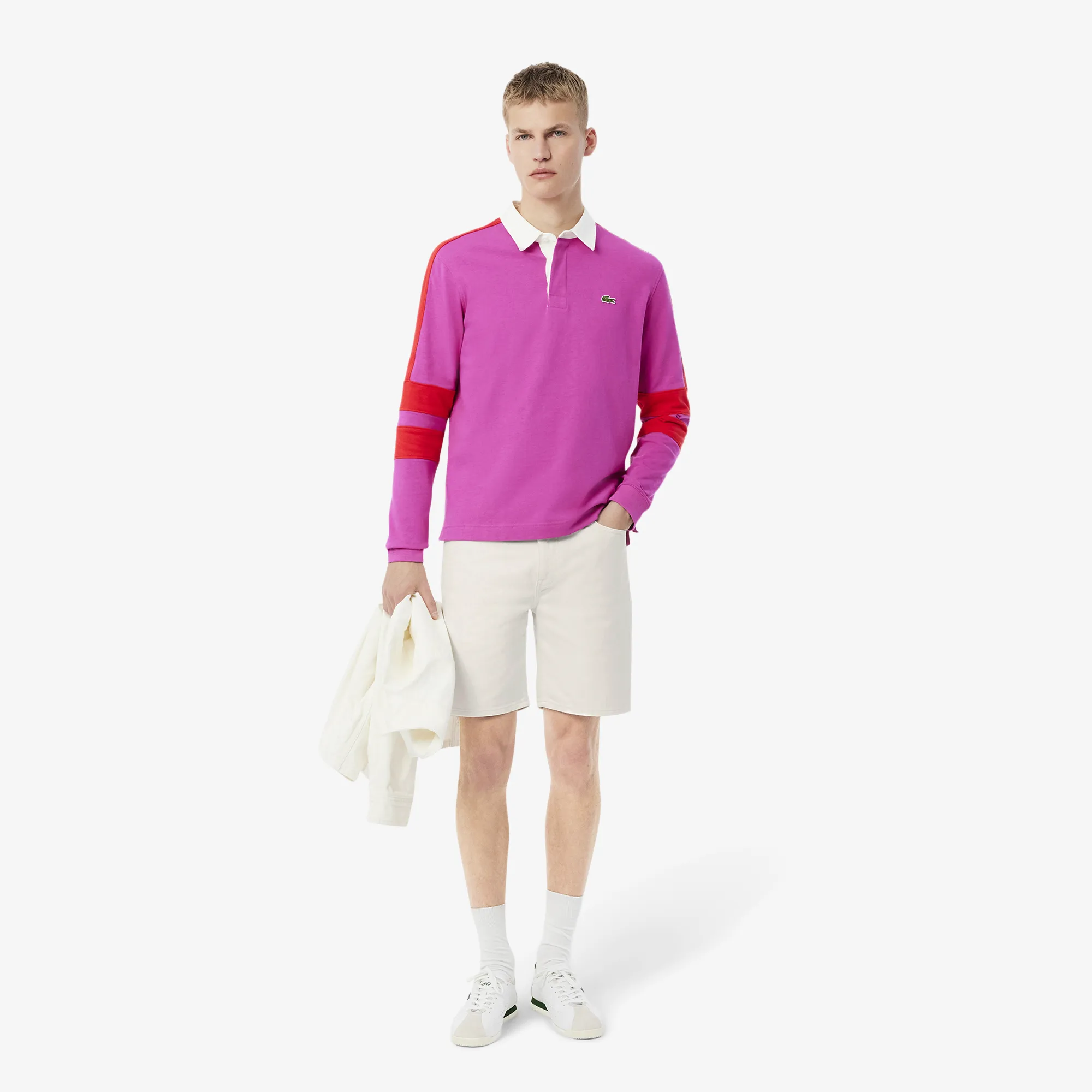 Мужские шорты Lacoste из органического хлопка, белый, арт. FH9932