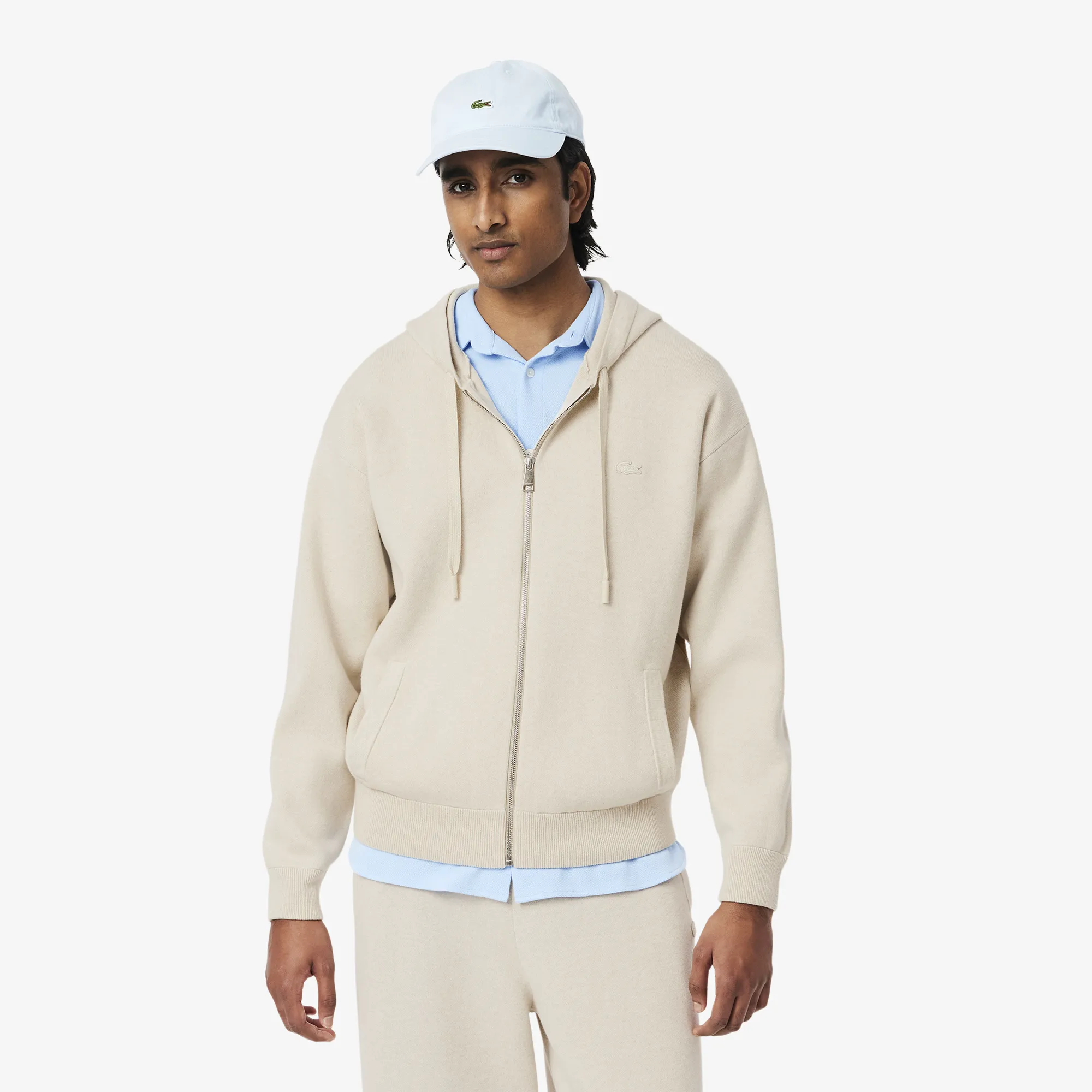 Мужской свитер Lacoste из органического хлопка, бежевый, арт. AH9700