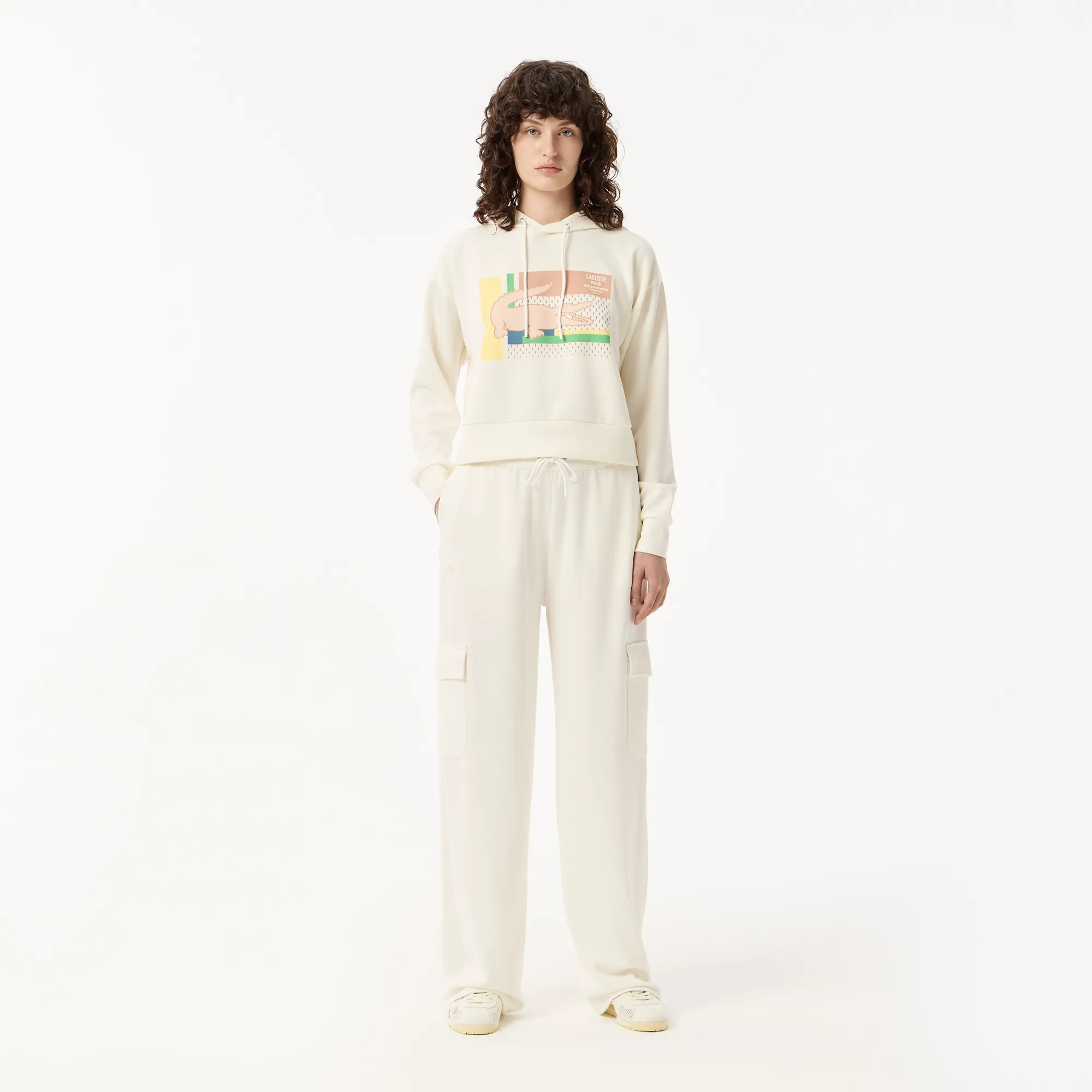 Женские спортивные брюки Lacoste, белый, арт. XF0507