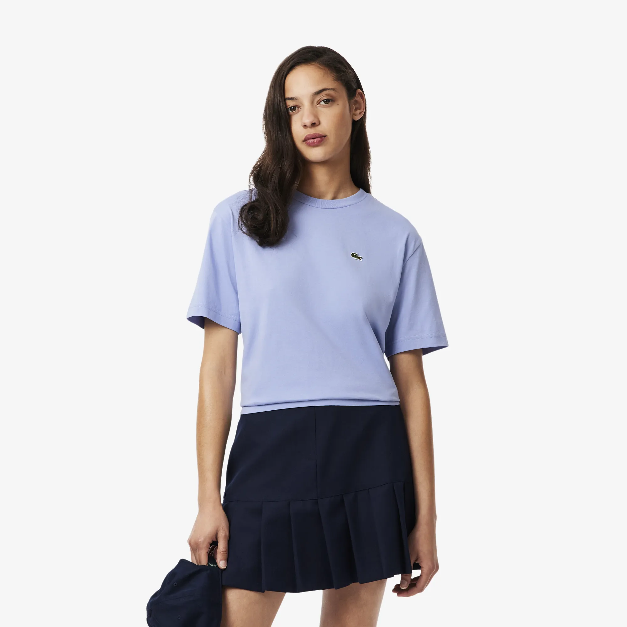 Женская футболка Lacoste Loose Fit из мягкого хлопка, синий, арт. TF7215