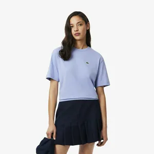 Женская футболка Lacoste Loose Fit из мягкого хлопка, синий, арт. TF7215