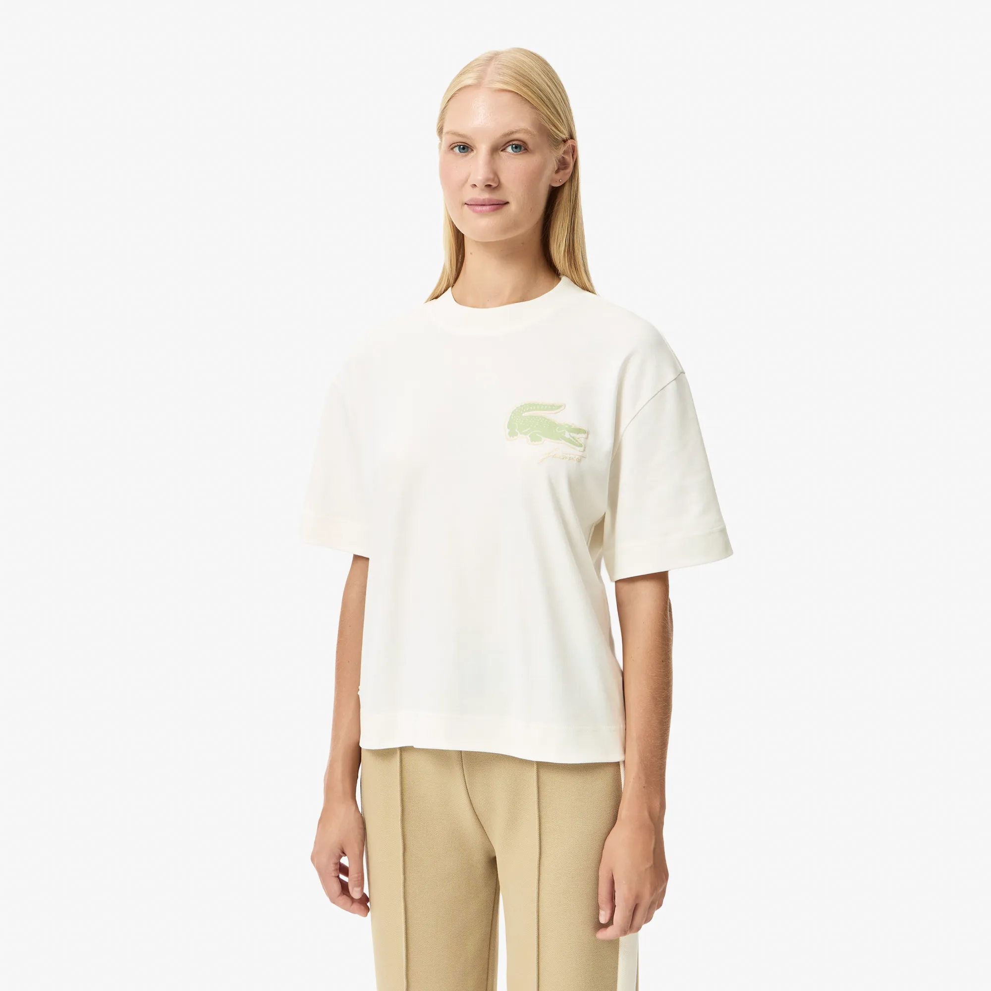 Женская футболка Lacoste LOOSE FIT, белый, арт. TF2603