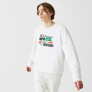 Мужская толстовка Lacoste с принтом, белый, арт. SH2002
