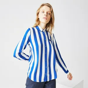 Женская рубашка Lacoste Loose Fit, синий, арт. CF0216