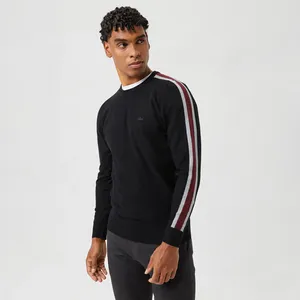 Мужской свитер Lacoste с круглым вырезом, черный, арт. AH2303