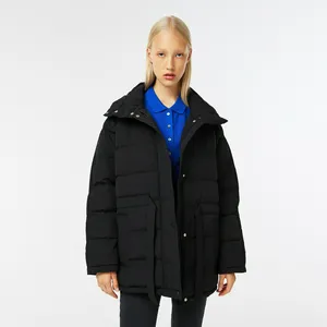Женская объемная удлиненная куртка Lacoste, черный, арт. BF2433