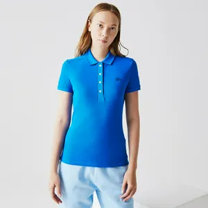 Женское поло Lacoste Slim Fit из эластичного хлопка, синий, арт. PF5462