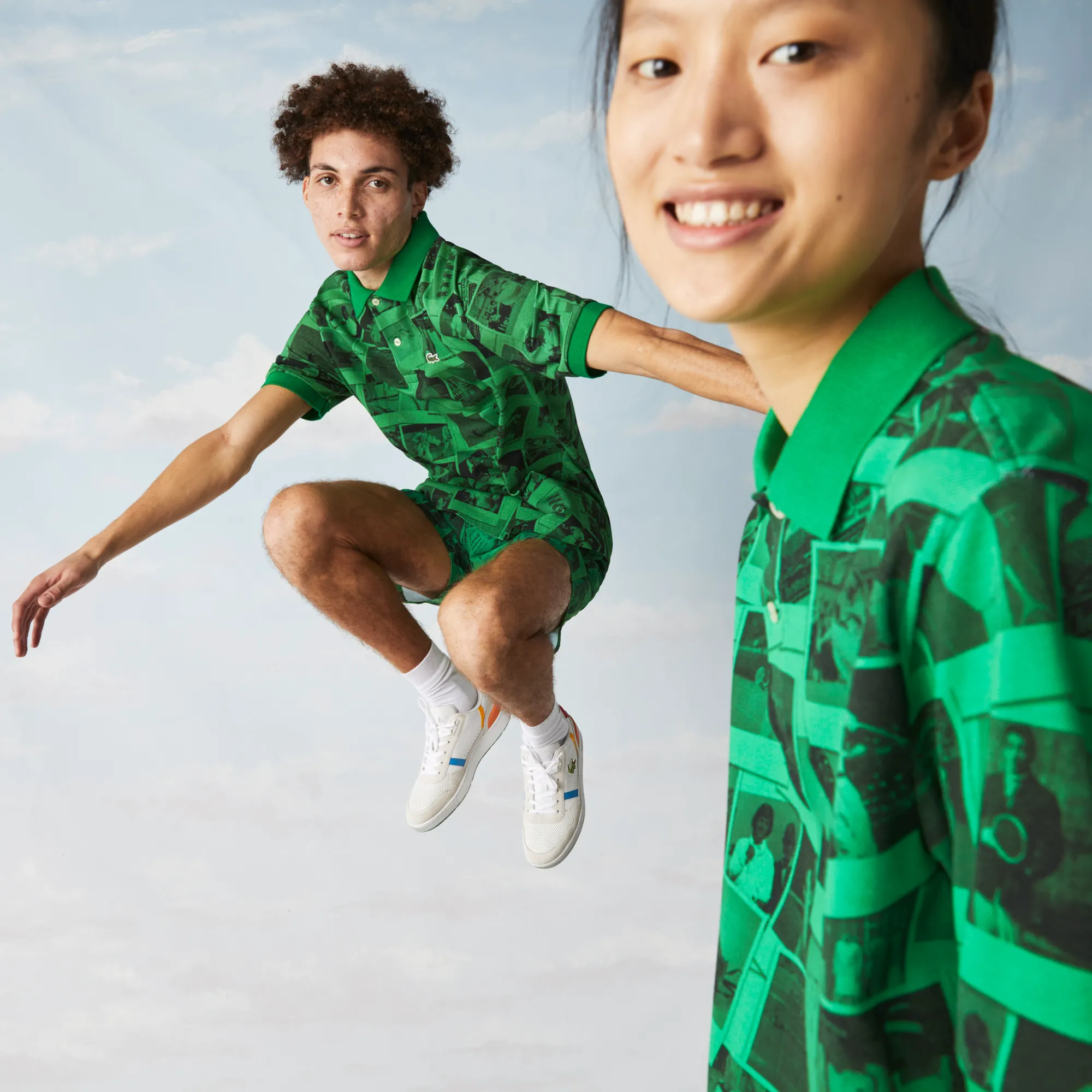 Поло Lacoste Unisex LIVE x Polaroid, зеленый, арт. PH2182