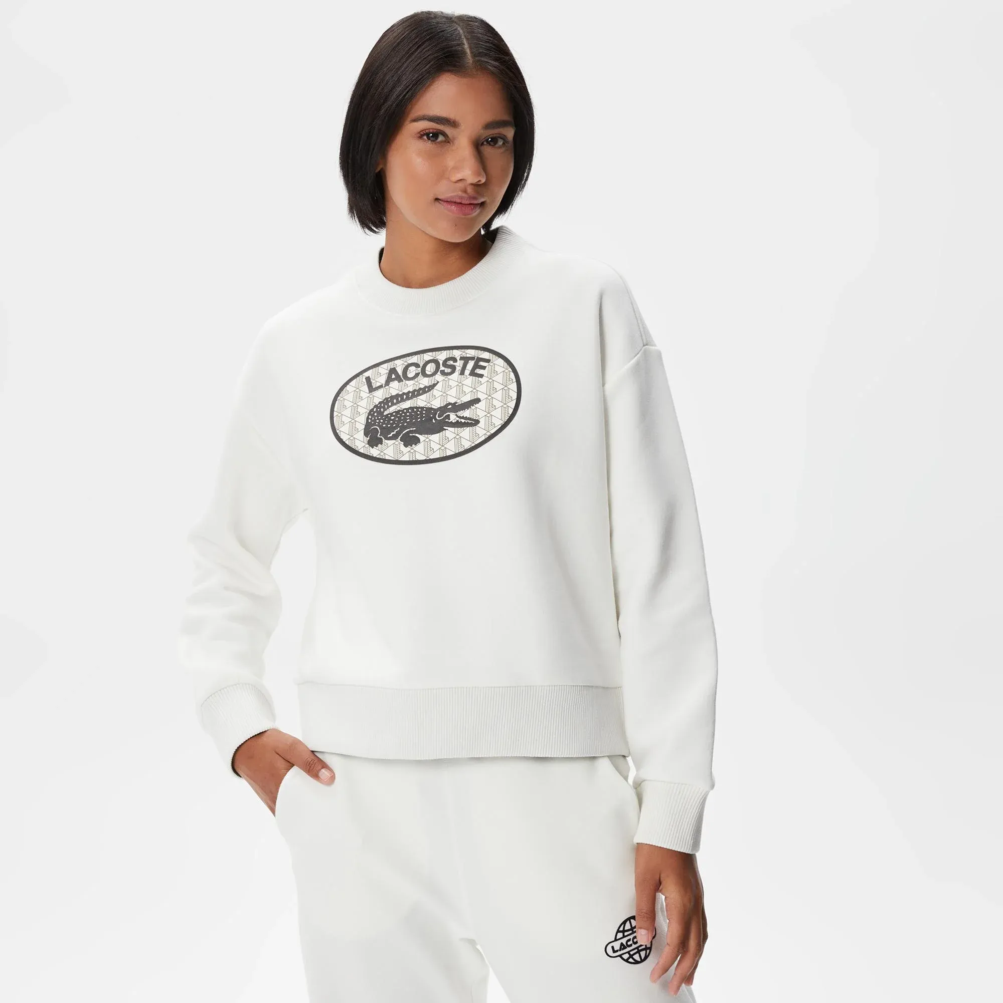 Женская толстовка Lacoste из смеси хлопка, серый, арт. SF2407