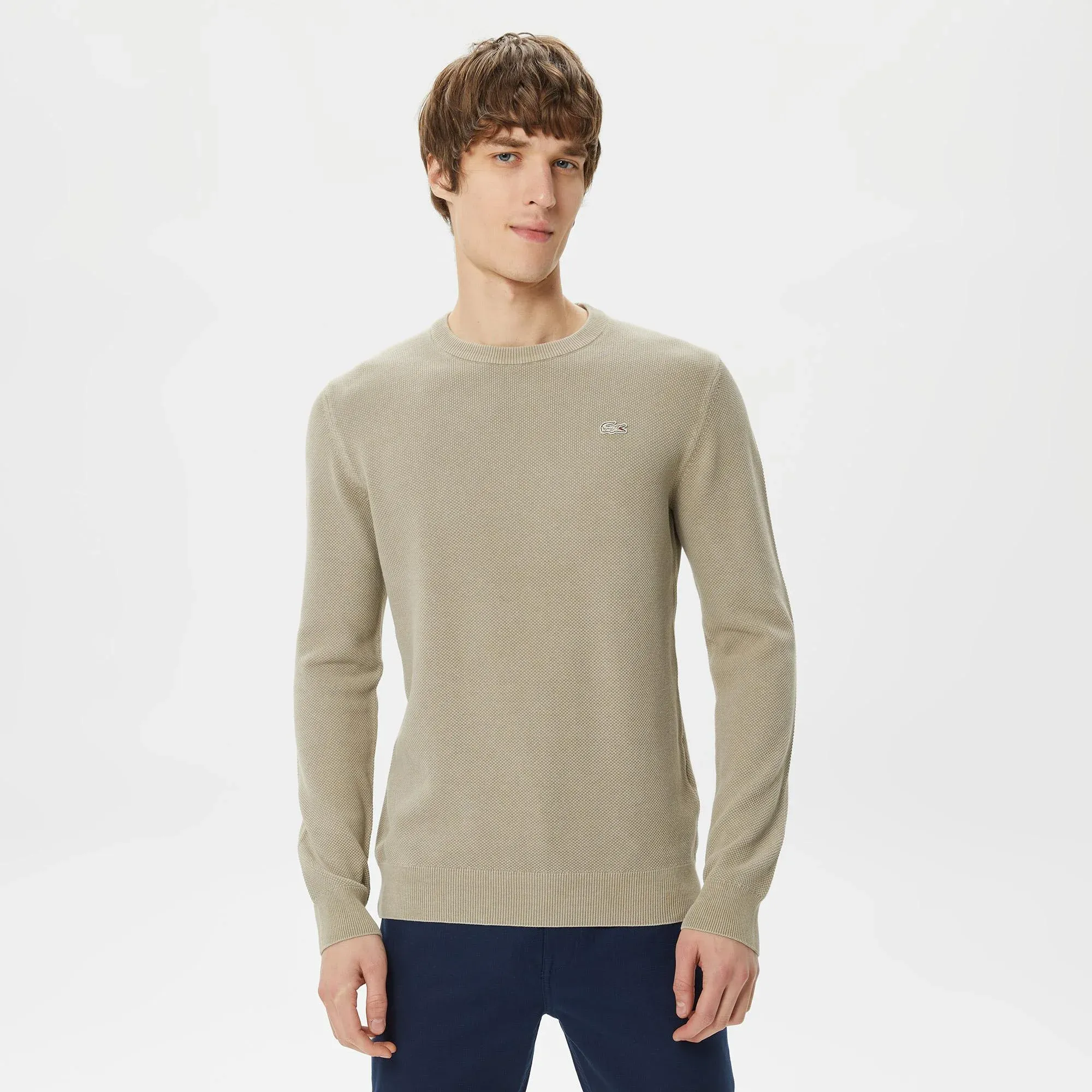 Мужской свитер Lacoste из органического хлопка, хаки, арт. AH0325