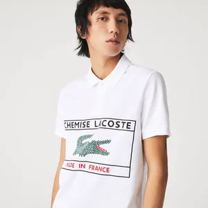 Мужское поло Lacoste Classic Fit из органического хлопка, белый, арт. PH3354