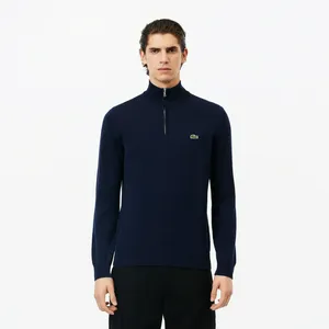 Мужской хлопковый свитер Lacoste на молнии, синий, арт. AH1980