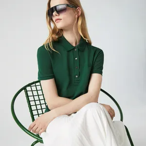 Женское поло Lacoste Slim Fit из эластичного хлопка, зеленый, арт. PF5462