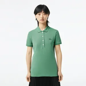 Женское поло Lacoste Slim Fit из эластичного хлопка, зеленый, арт. PF5462