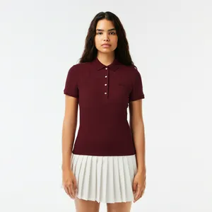 Женское поло Lacoste Slim Fit из эластичного хлопка, красный, арт. PF5462