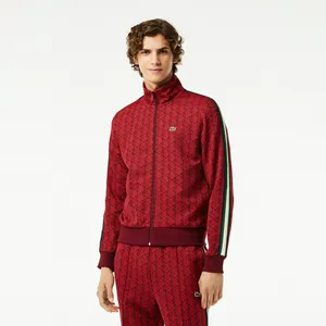Мужская жаккардовая толстовка Lacoste PARIS с монограммой, красный, арт. SH1368