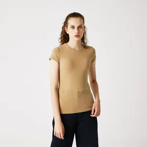 Женская футболка Lacoste Regular Fit, бежевый, арт. TF0641