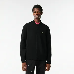 Мужской шерстяной кардиган Lacoste, черный, арт. AH1087