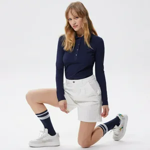 Женские шорты Lacoste Loose Fit, белый, арт. FF0307