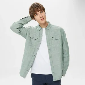 Мужская рубашка Lacoste из хлопка, зеленый, арт. CH0327
