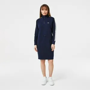 Платье Lacoste с эластичным поясом на молнии, синий, арт. EF2412