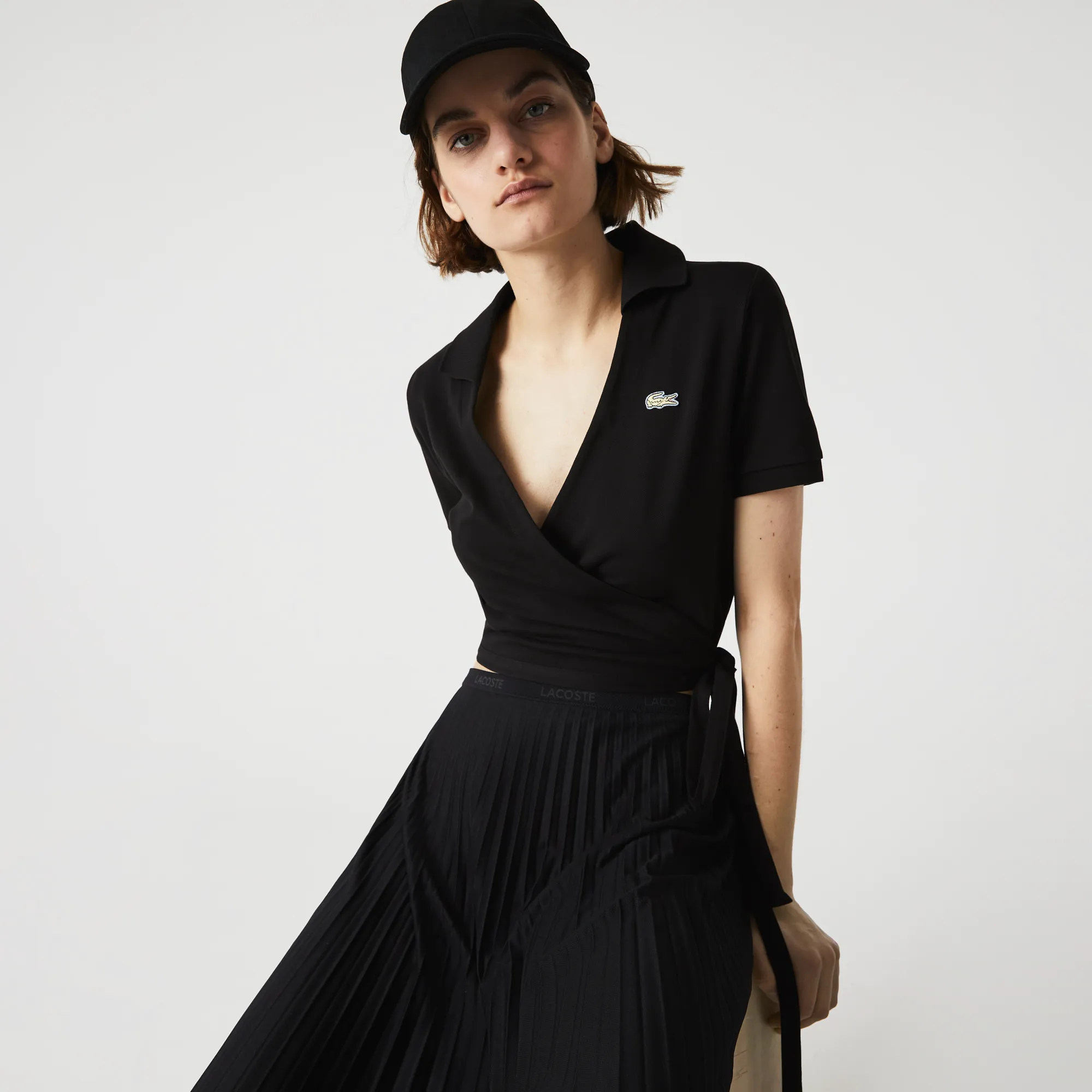 Женское поло Lacoste L!VE Slim Fit, черный, арт. PF3465