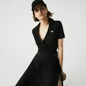 Женское поло Lacoste L!VE Slim Fit, черный, арт. PF3465