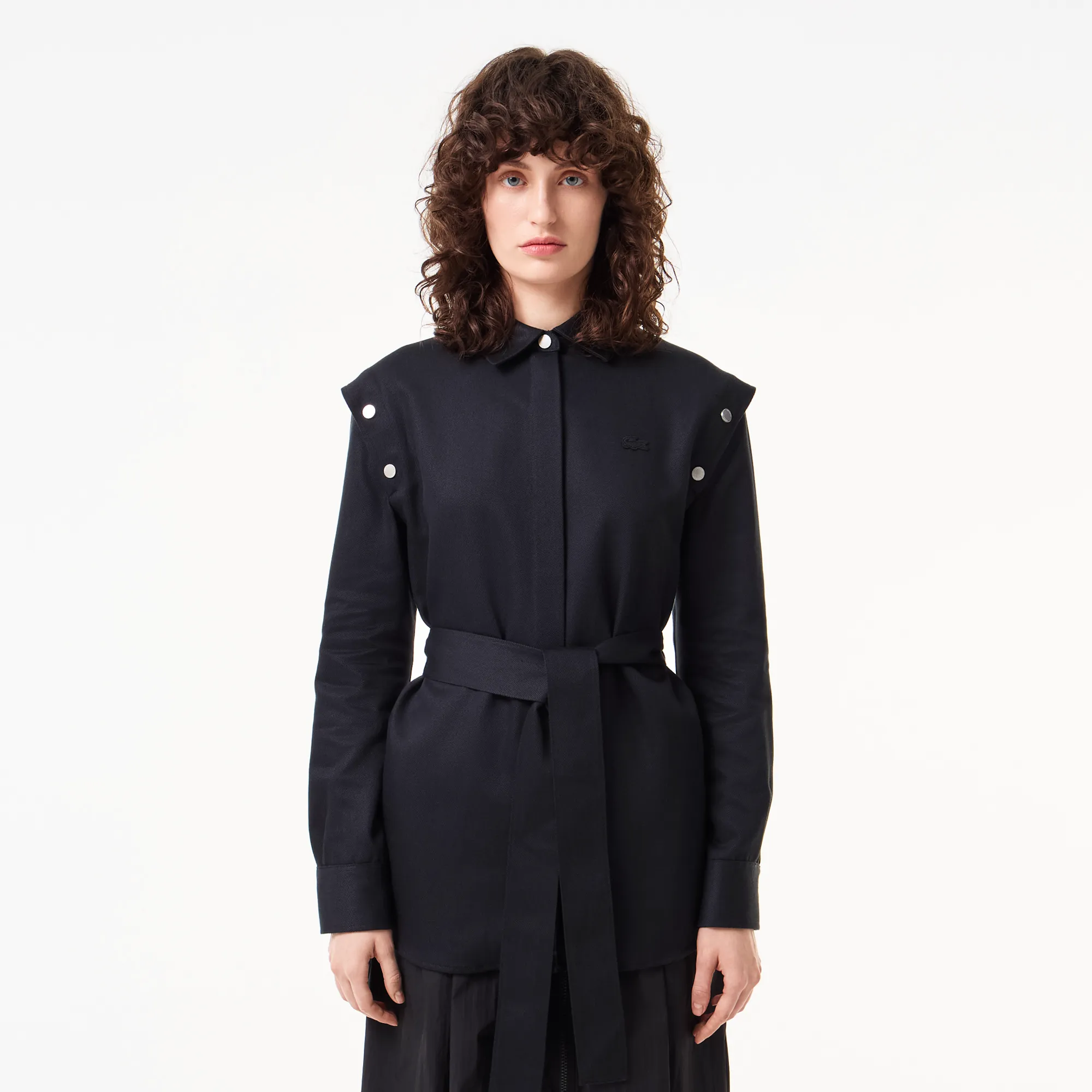 Женская рубашка Lacoste Oversized Fit, черный, арт. CF2501