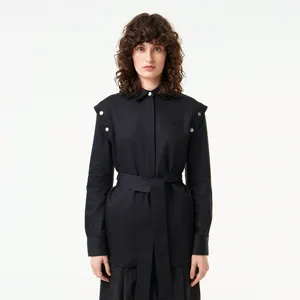 Женская рубашка Lacoste Oversized Fit, черный, арт. CF2501